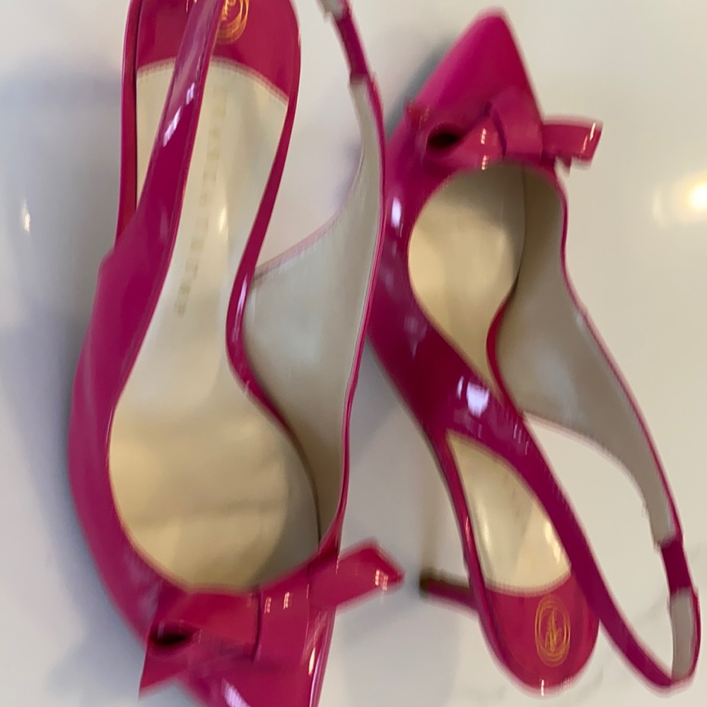 Ivanka Trump hot pink sling back shoes 2” heel.